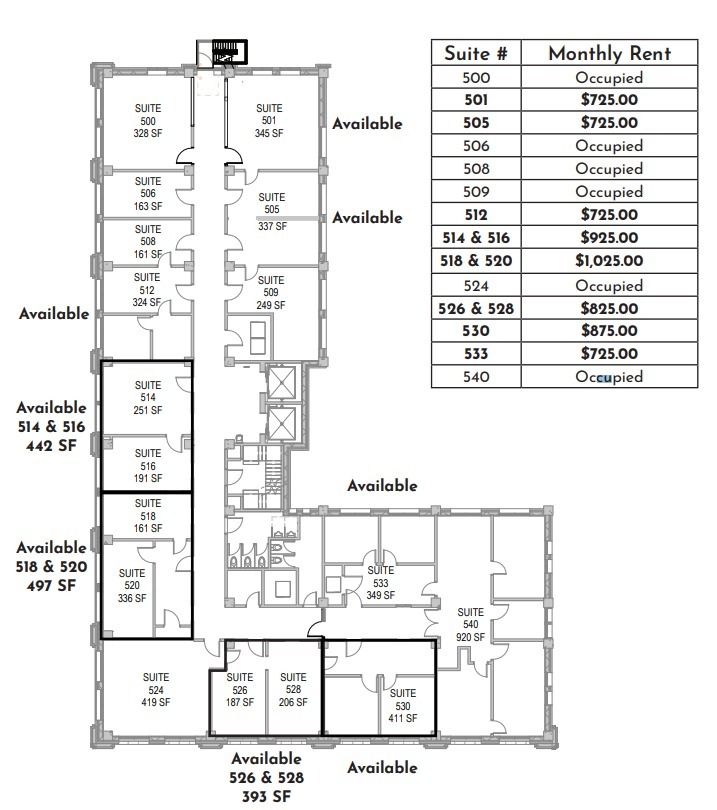 319 S 17th St, Omaha, NE à louer Plan d  tage- Image 1 de 1