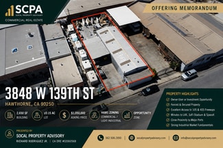 Plus de détails pour 3848 W 139th St, Hawthorne, CA - Industriel à vendre