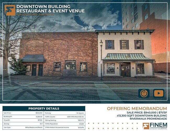 Plus de détails pour 15 7th St, Augusta, GA - Commerce de détail à vendre