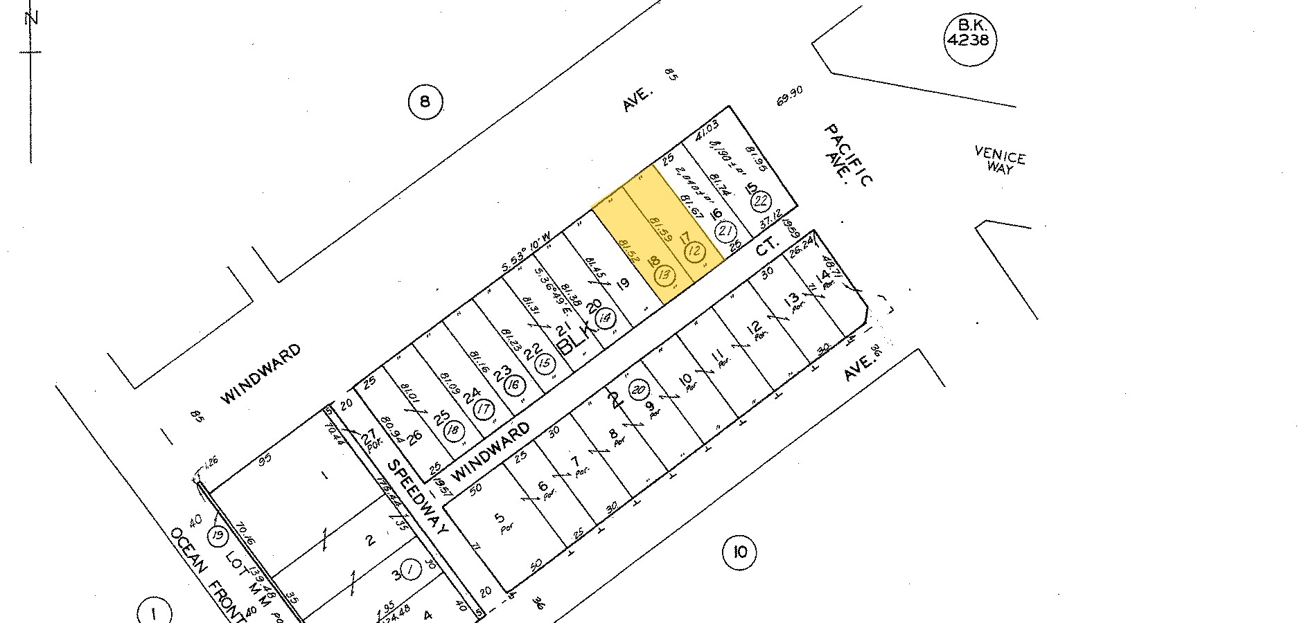 66 1/2 Windward Ave, Venice, CA à vendre Plan cadastral- Image 1 de 1