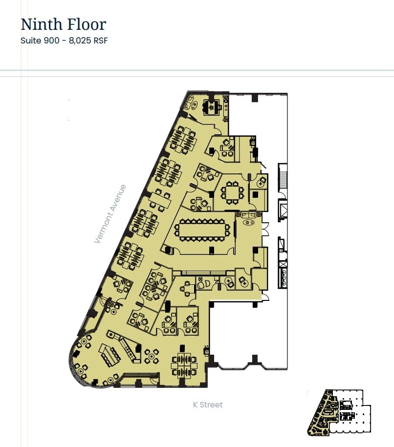 1425 K St NW, Washington, DC à louer Plan d’étage- Image 1 de 1