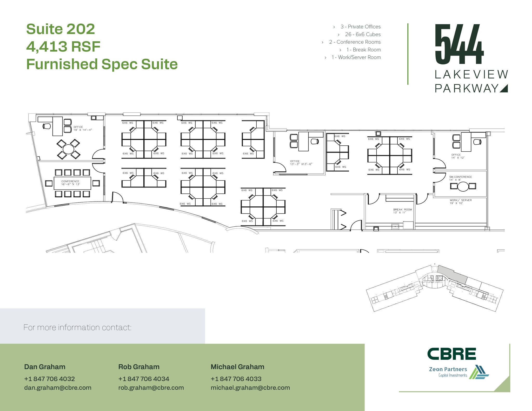 544 Lakeview Pky, Vernon Hills, IL for lease Floor Plan- Image 1 of 2