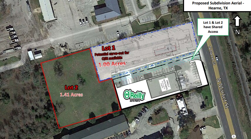 1051 N Market St, Hearne, TX à vendre - Aérien - Image 2 de 3