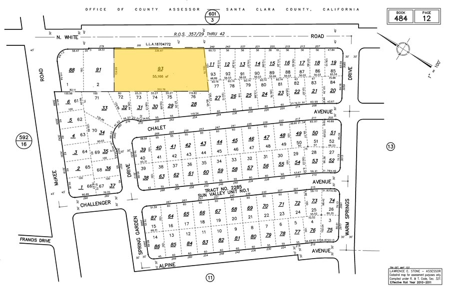 255 N White Rd, San Jose, CA à louer - Plan cadastral - Image 2 de 3