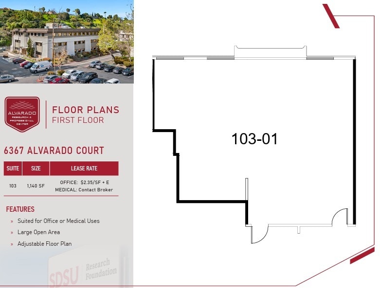 6475 Alvarado Rd, San Diego, CA for lease Floor Plan- Image 1 of 1