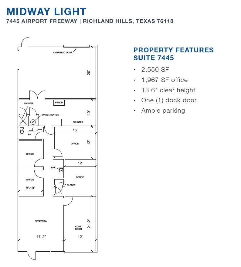 7450-7470 Dogwood Park, Richland Hills, TX for lease Floor Plan- Image 1 of 1