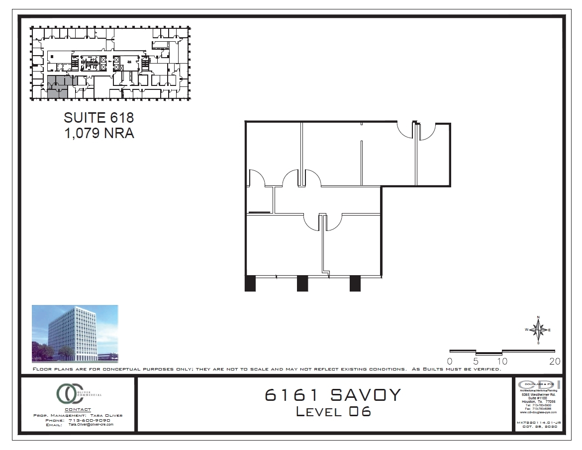 6161 Savoy Dr, Houston, TX à louer Plan d’étage- Image 1 de 1