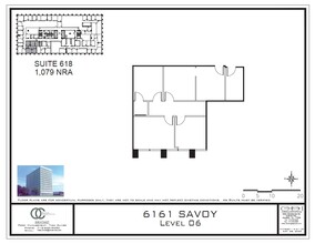 6161 Savoy Dr, Houston, TX à louer Plan d’étage- Image 1 de 1