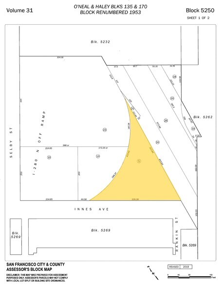 1908-1950 Innes Ave, San Francisco, CA à vendre - Plan cadastral - Image 3 de 3