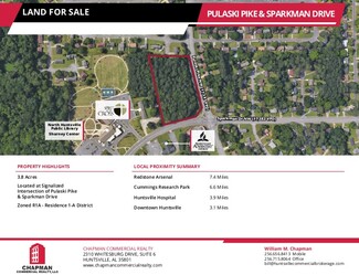 Plus de détails pour Pulaski Pike And Sparkman Dr, Huntsville, AL - Terrain à vendre