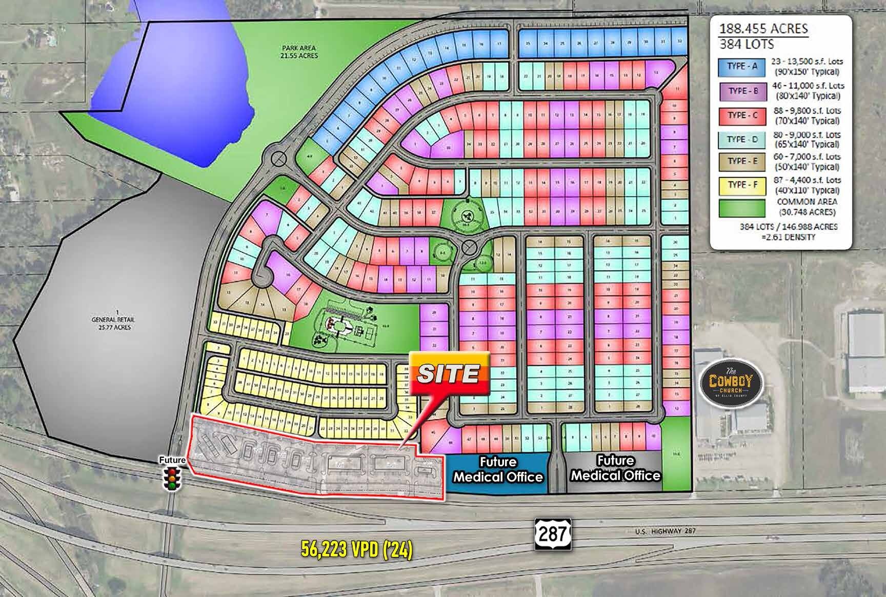 NEQ US-287 & Black Champ Rd, Waxahachie, TX à louer Plan de site- Image 1 de 3