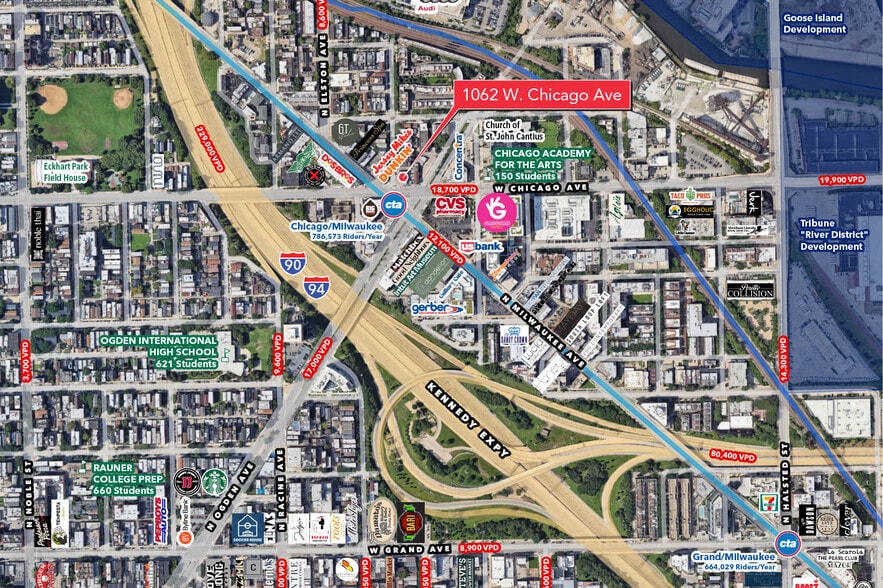 1058-1062 W Chicago Ave, Chicago, IL for lease - Aerial - Image 3 of 4