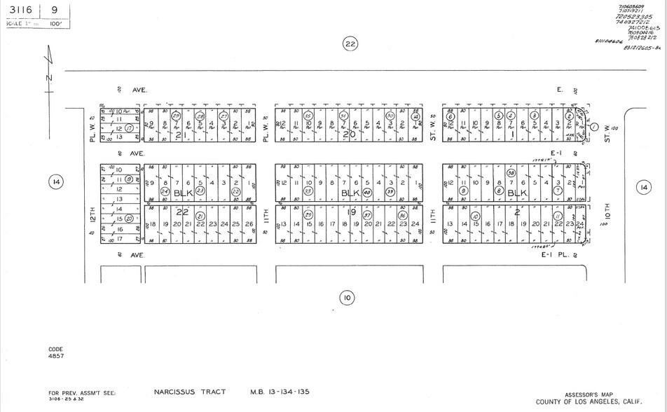 AVE E VIC 11 PLW, Lancaster, CA à vendre - Plan cadastral - Image 2 de 2