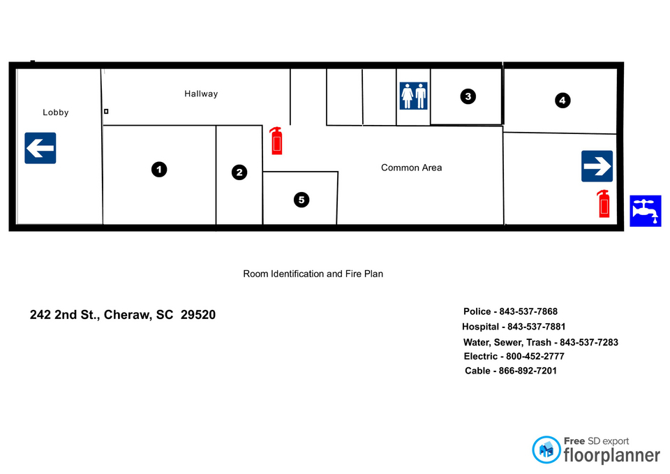 242 2nd St, Cheraw, SC for lease Floor Plan- Image 1 of 1