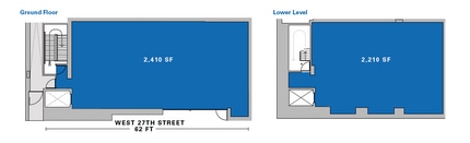 527 W 27th St, New York, NY for lease Floor Plan- Image 1 of 2