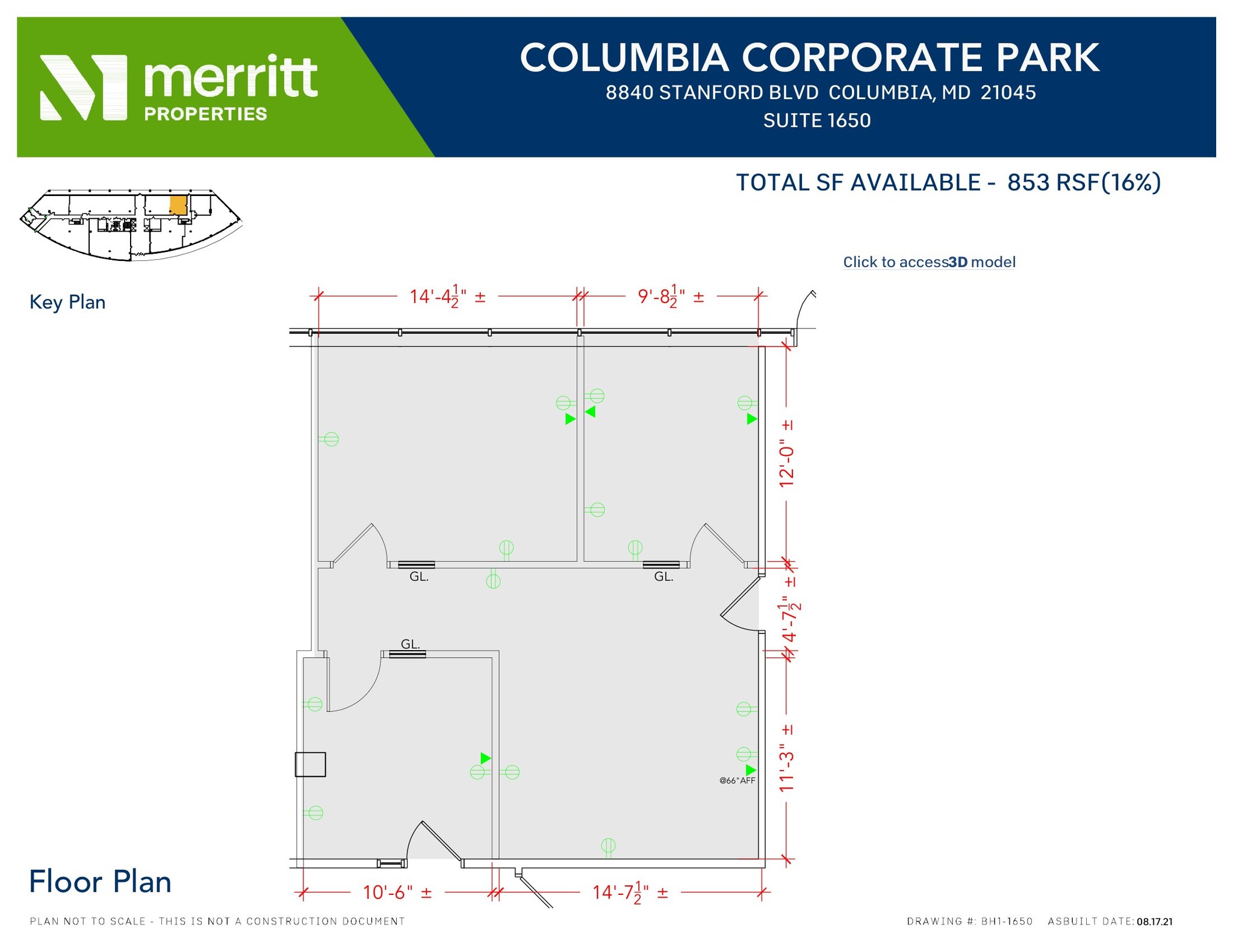8830 Stanford Blvd, Columbia, MD à louer Plan d’étage- Image 1 de 1