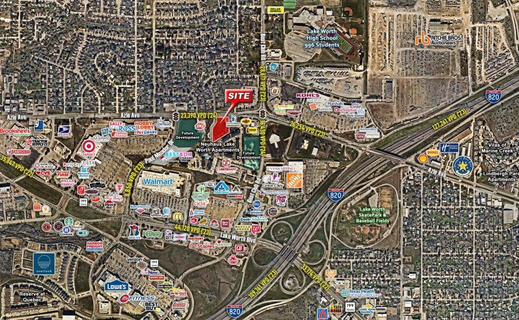 SWQ Boat Club Rd & Azle Ave, Lake Worth, TX à vendre Photo du bâtiment- Image 1 de 2