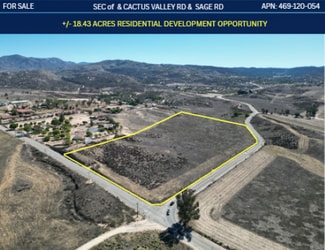 Plus de détails pour Cactus Valley Rd, Hemet, CA - Terrain à vendre