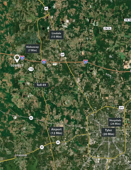 13718 110 Hwy, Tyler, TX for sale - Aerial - Image 2 of 2