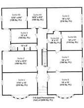 115 E Pennsylvania Ave, Southern Pines, NC à louer Plan d’étage- Image 1 de 1