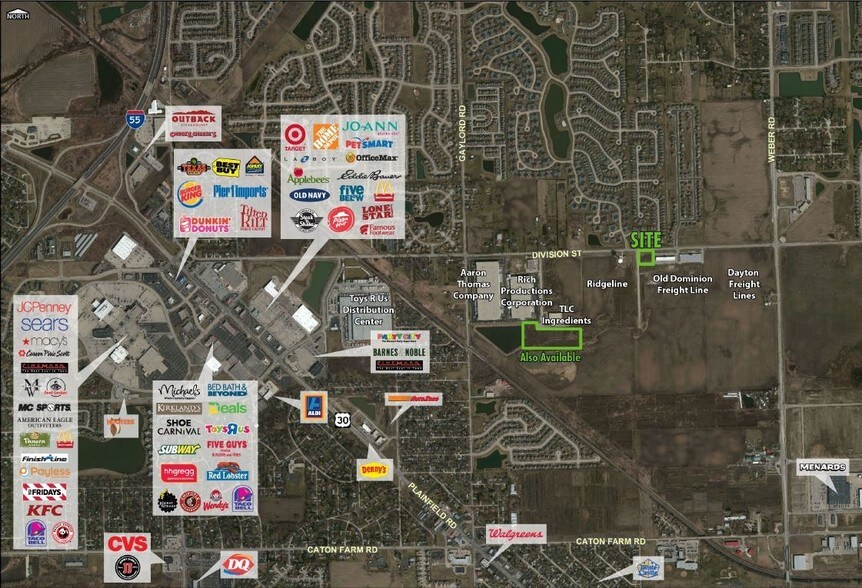 SEC of Division St & Enterprise Dr, Crest Hill, IL à vendre - Aérien - Image 2 de 3