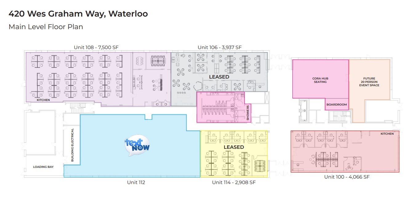 420 Wes Graham Way, Waterloo, ON for lease Floor Plan- Image 1 of 1