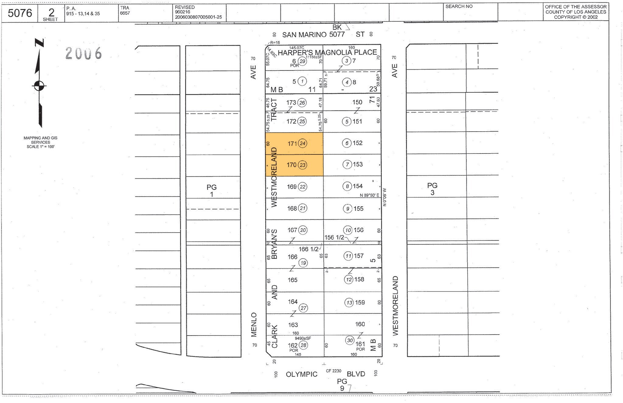 946-950 Menlo Ave, Los Angeles, CA à vendre Plan cadastral- Image 1 de 3