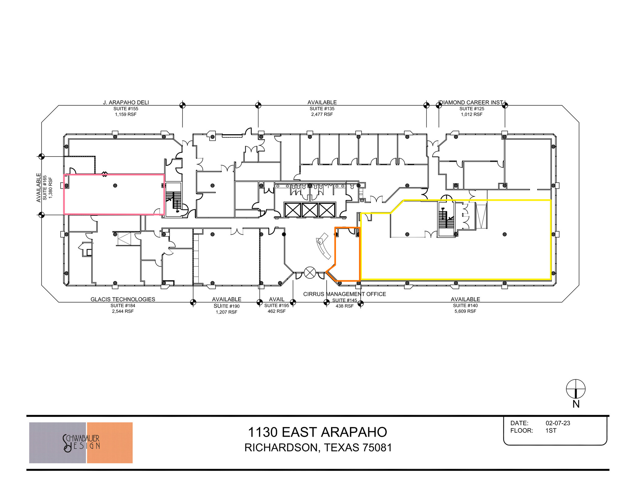 1130 E Arapaho Rd, Richardson, TX for lease Floor Plan- Image 1 of 2