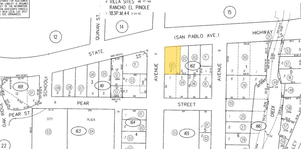 2301 San Pablo Ave, Pinole, CA à vendre - Plan cadastral - Image 2 de 6