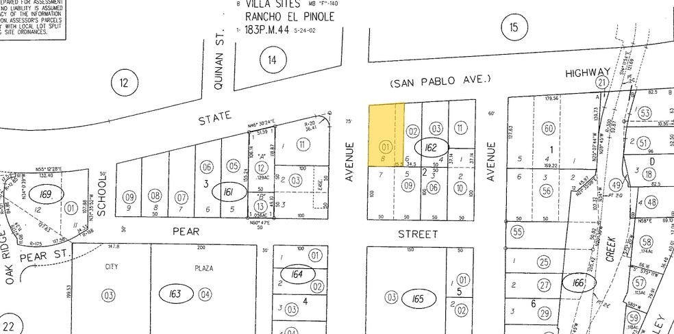 2301 San Pablo Ave, Pinole, CA for sale - Plat Map - Image 2 of 6