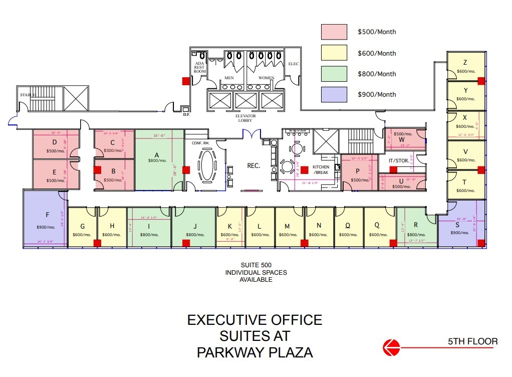 14110 N Dallas Pky, Dallas, TX à louer Plan d’étage- Image 1 de 1