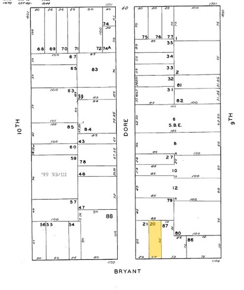 1112 Bryant St, San Francisco, CA à louer - Plan cadastral - Image 2 de 27