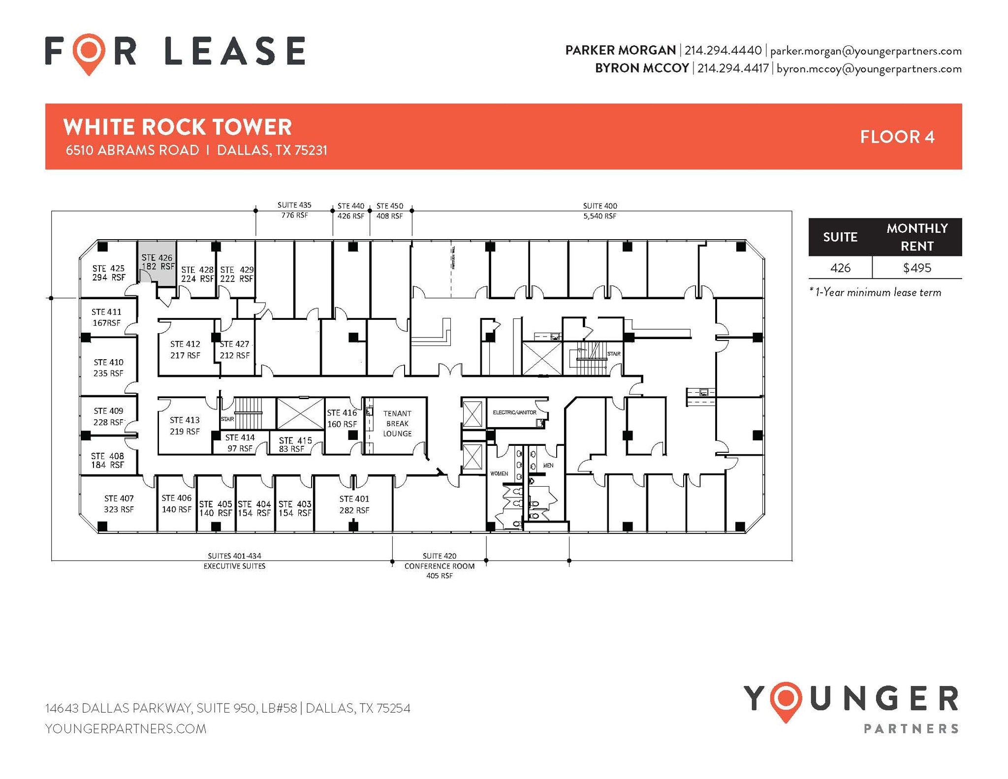 6510 Abrams Rd, Dallas, TX à louer Plan d’étage- Image 1 de 1