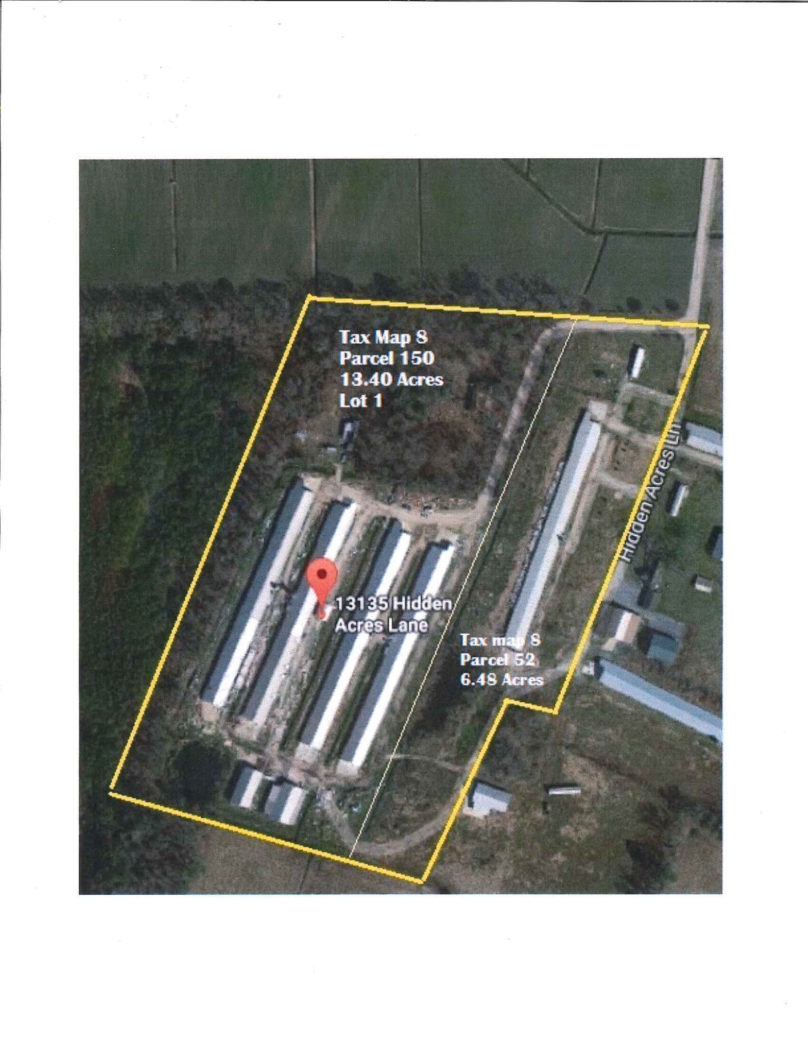 13135 Hidden Acres Ln, Bishopville, MD for sale Aerial- Image 1 of 11