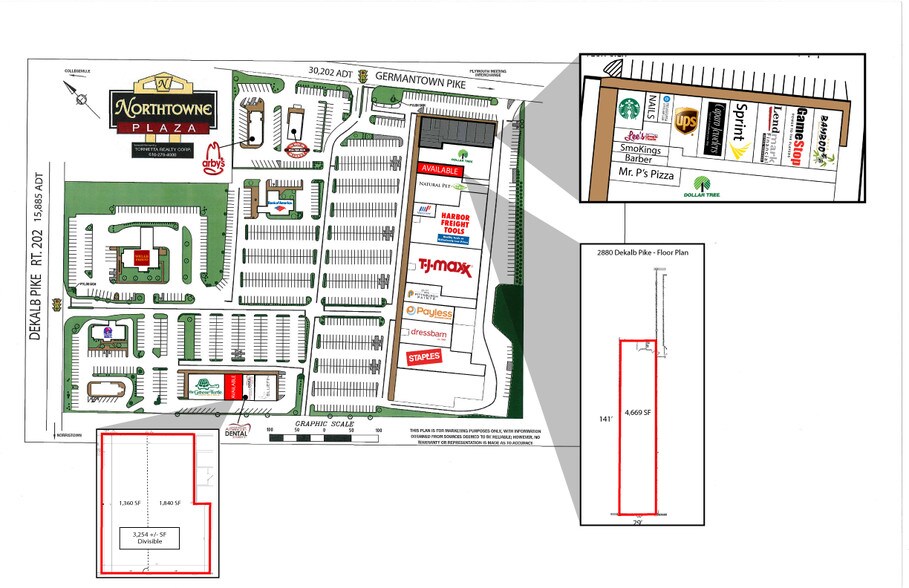 2826-2896 DeKalb Pike, Norristown, PA for lease - Site Plan - Image 2 of 7