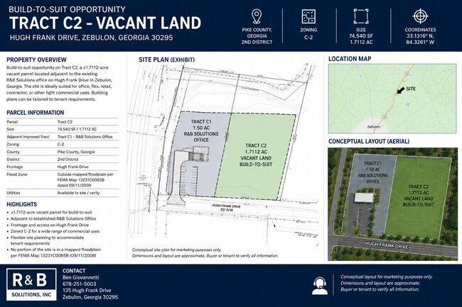 More details for Hugh Frank Drive, Zebulon, GA - Land for Lease