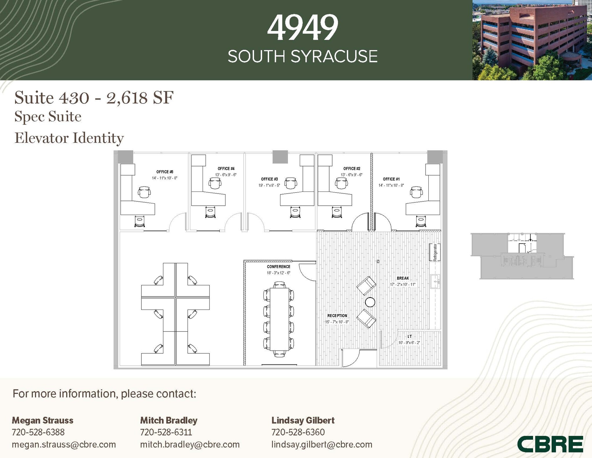 4949 S Syracuse St, Denver, CO à louer Plan d’étage- Image 1 de 1