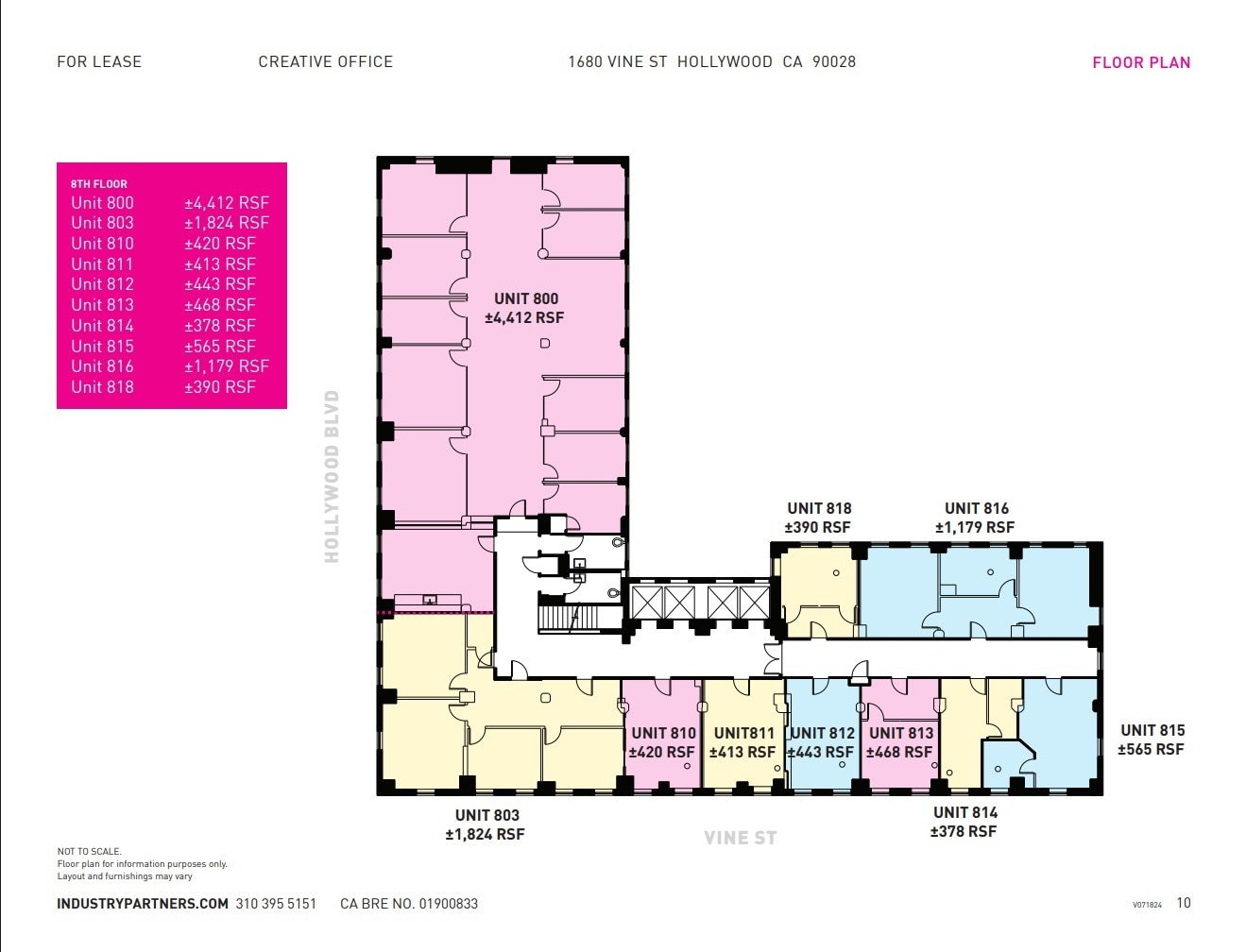 1680 N Vine St, Hollywood, CA for lease Floor Plan- Image 1 of 1