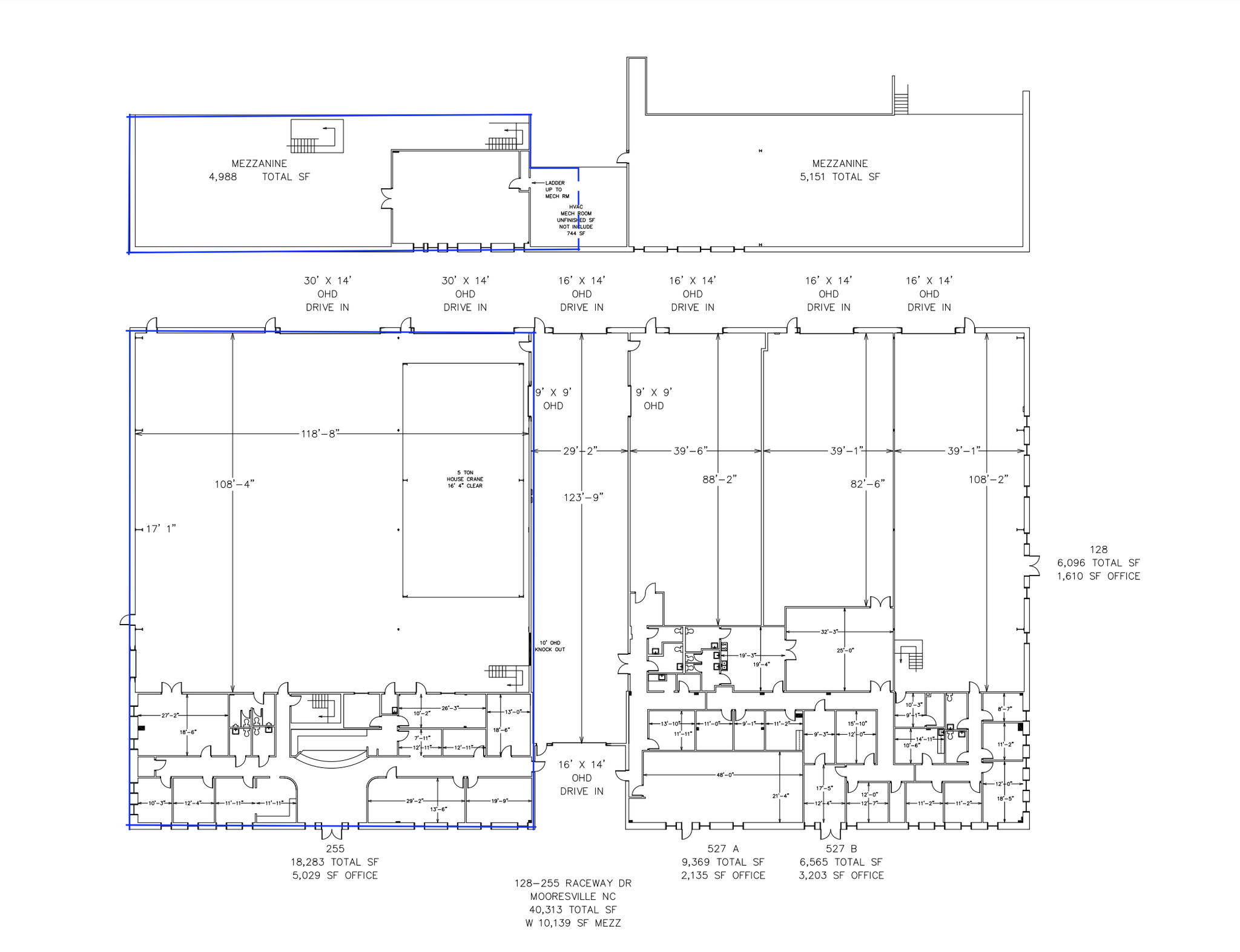 255 Raceway Dr, Mooresville, NC for lease Floor Plan- Image 1 of 9