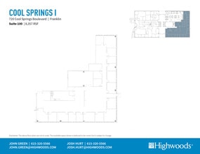 720 Cool Springs Blvd, Franklin, TN à louer Plan d’étage- Image 1 de 1