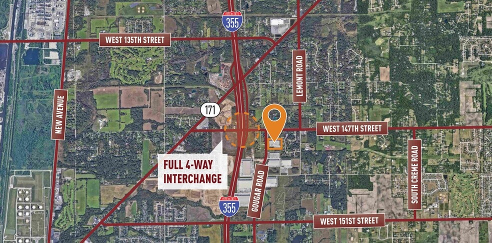 14407 S Gougar Rd, Lockport, IL for lease - Aerial - Image 3 of 4