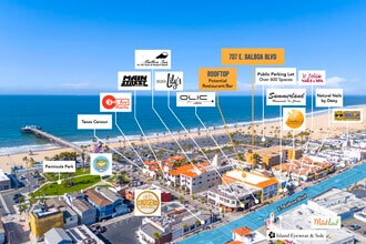 707 E Balboa Blvd, Newport Beach, CA - AÉRIEN Vue de la carte