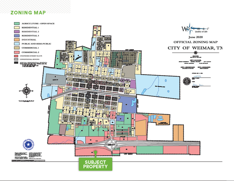 Interstate 10 & County Road 240- 26 acres Weimar, Weimar, TX for sale - Plat Map - Image 2 of 5