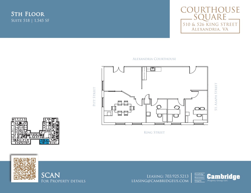 510-526 King St, Alexandria, VA à louer Plan d’étage- Image 1 de 1