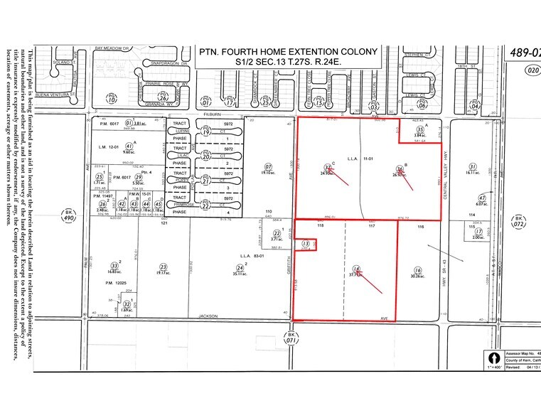 Filburn Ave, Wasco, CA for sale - Plat Map - Image 3 of 4