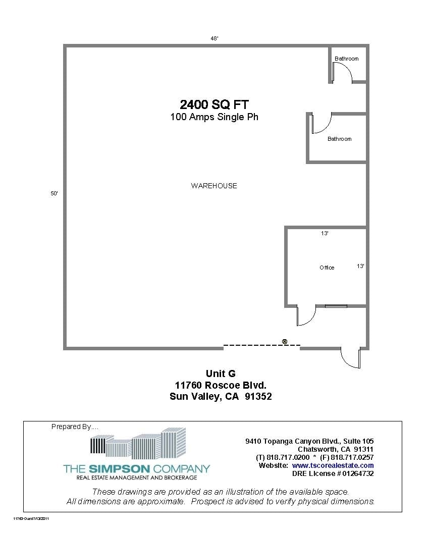 11760 Roscoe Blvd, Sun Valley, CA for lease Floor Plan- Image 1 of 1
