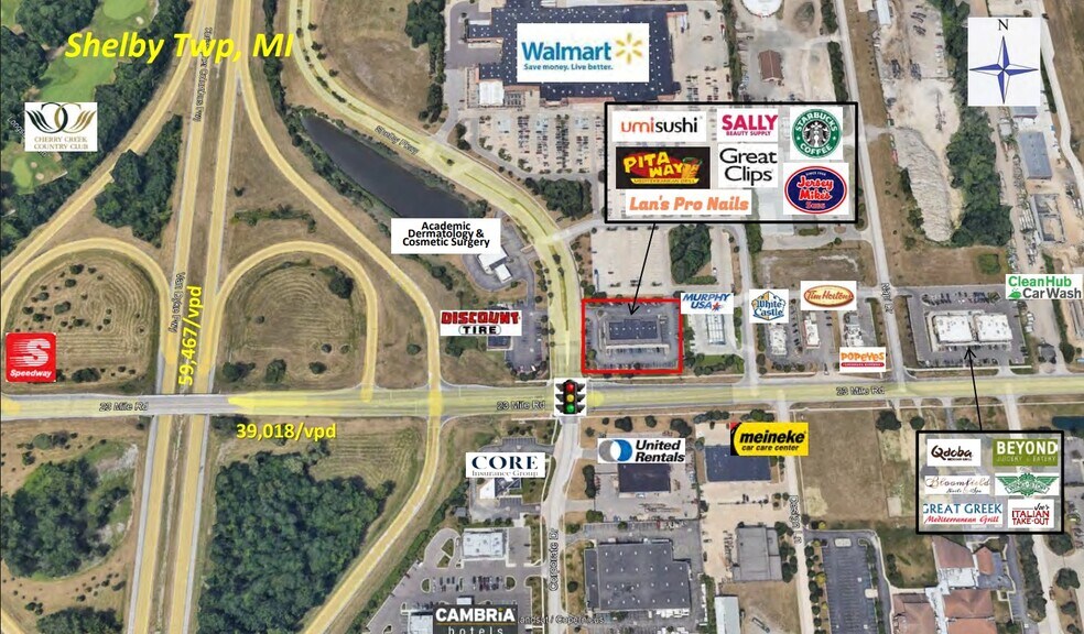 12185 23 Mile Rd, Shelby Township, MI à louer - Aérien - Image 2 de 4