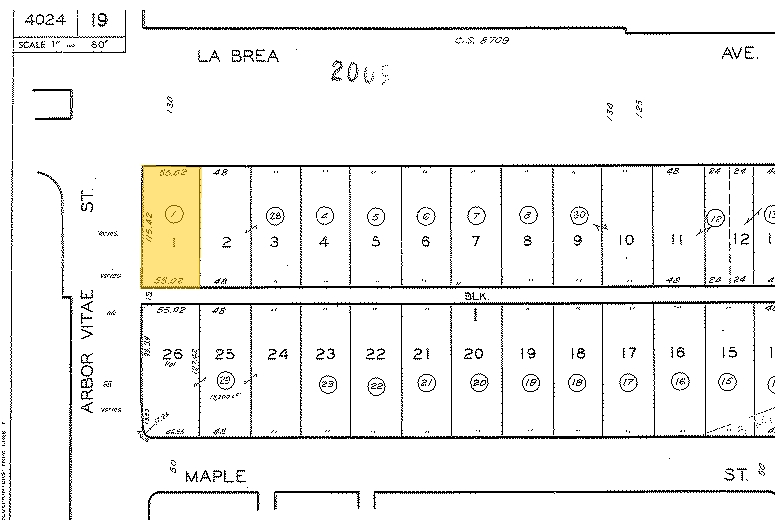 901 S La Brea Ave, Inglewood, CA for lease - Plat Map - Image 2 of 28