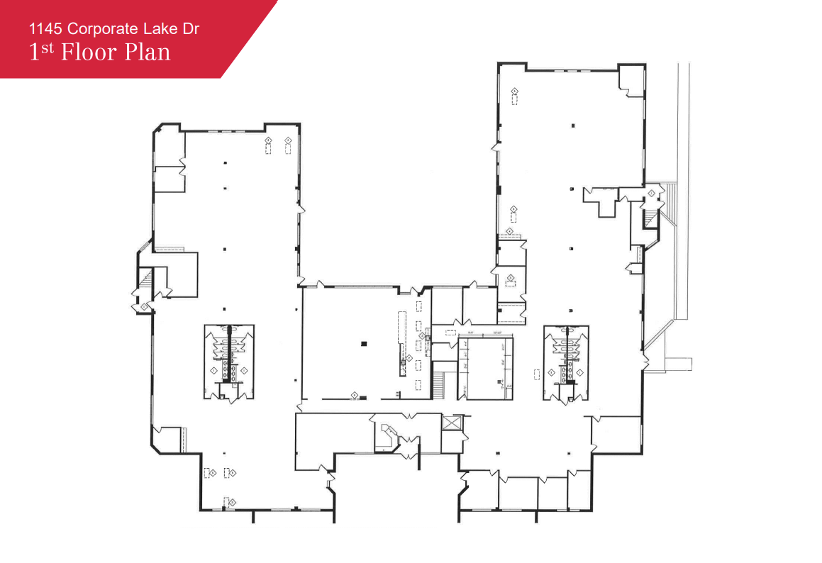 1145 Corporate Lake Dr, Creve Coeur, MO à louer Plan d  tage- Image 1 de 1