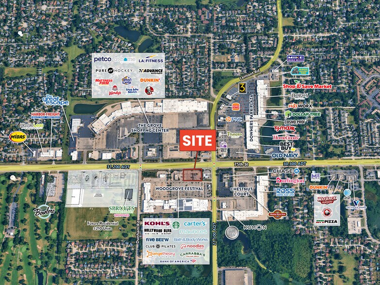 1001 W 75th St, Woodridge, IL for lease - Aerial - Image 2 of 4